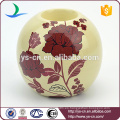 YSch0021-01 flor de cerámica de color rojo flor titular decorativo de vela redonda